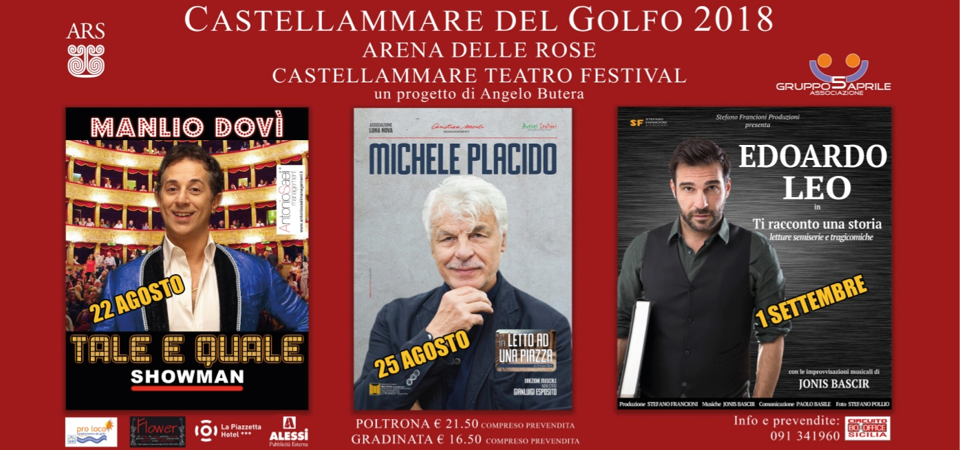 Castellammare, Spettacolo. Slitta al primo settembre, causa maltempo, l’apertura del “Castellammare Teatro Festival”