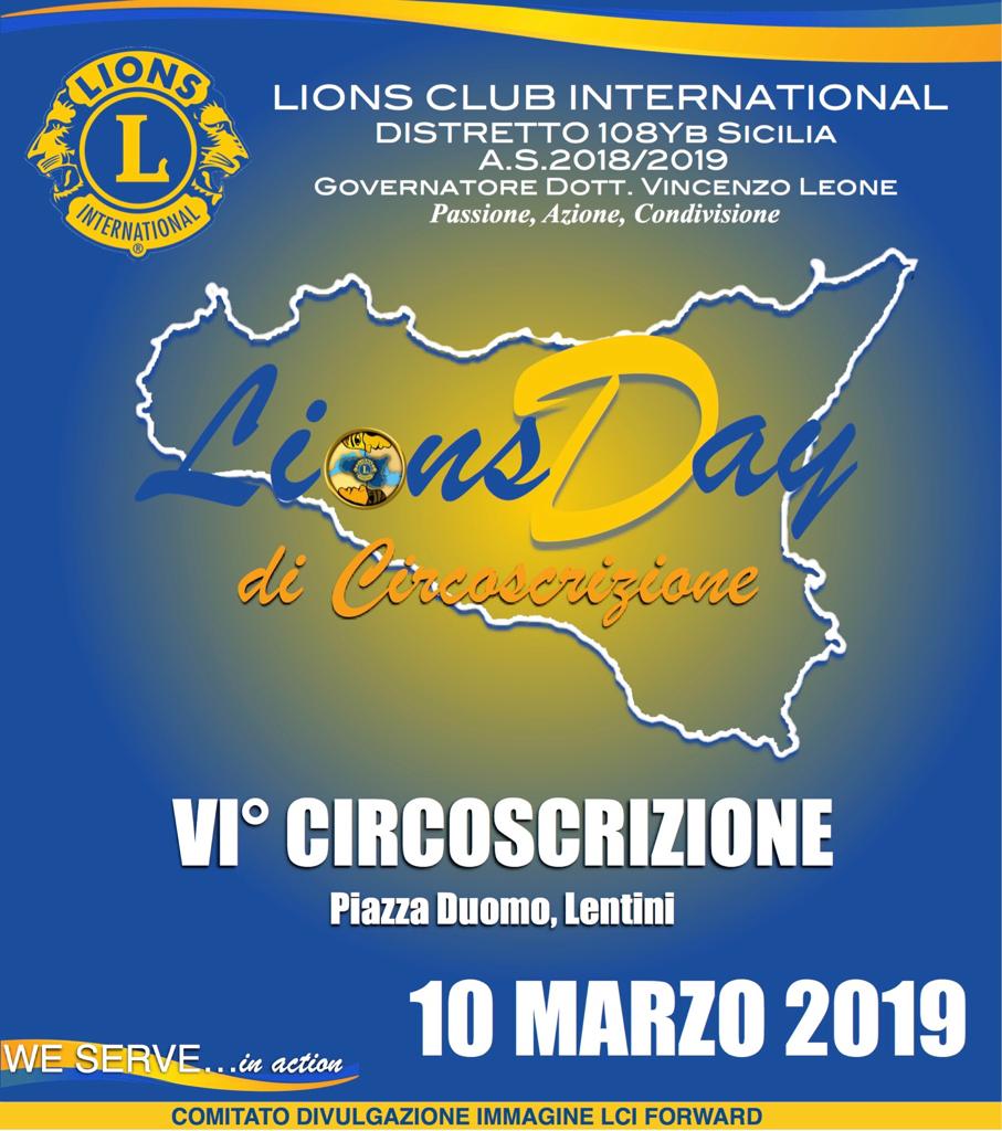Lentini, Lions Day 2019: domenica 10 marzo, in piazza Duomo e Umberto tra prevenzione e cultura del territorio.