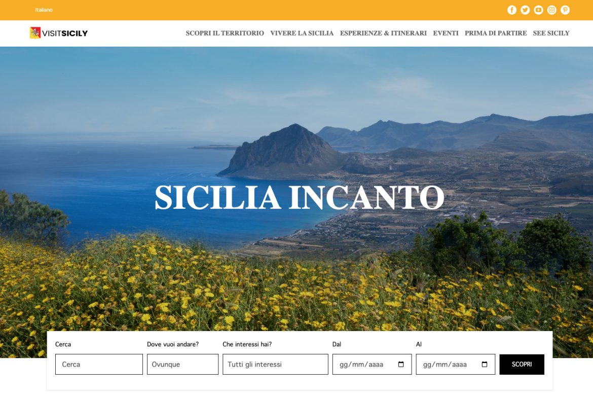 Palermo, Turismo, online il nuovo portale VisitSicily. Musumeci: «Sicilia meta turistica tutto l’anno»