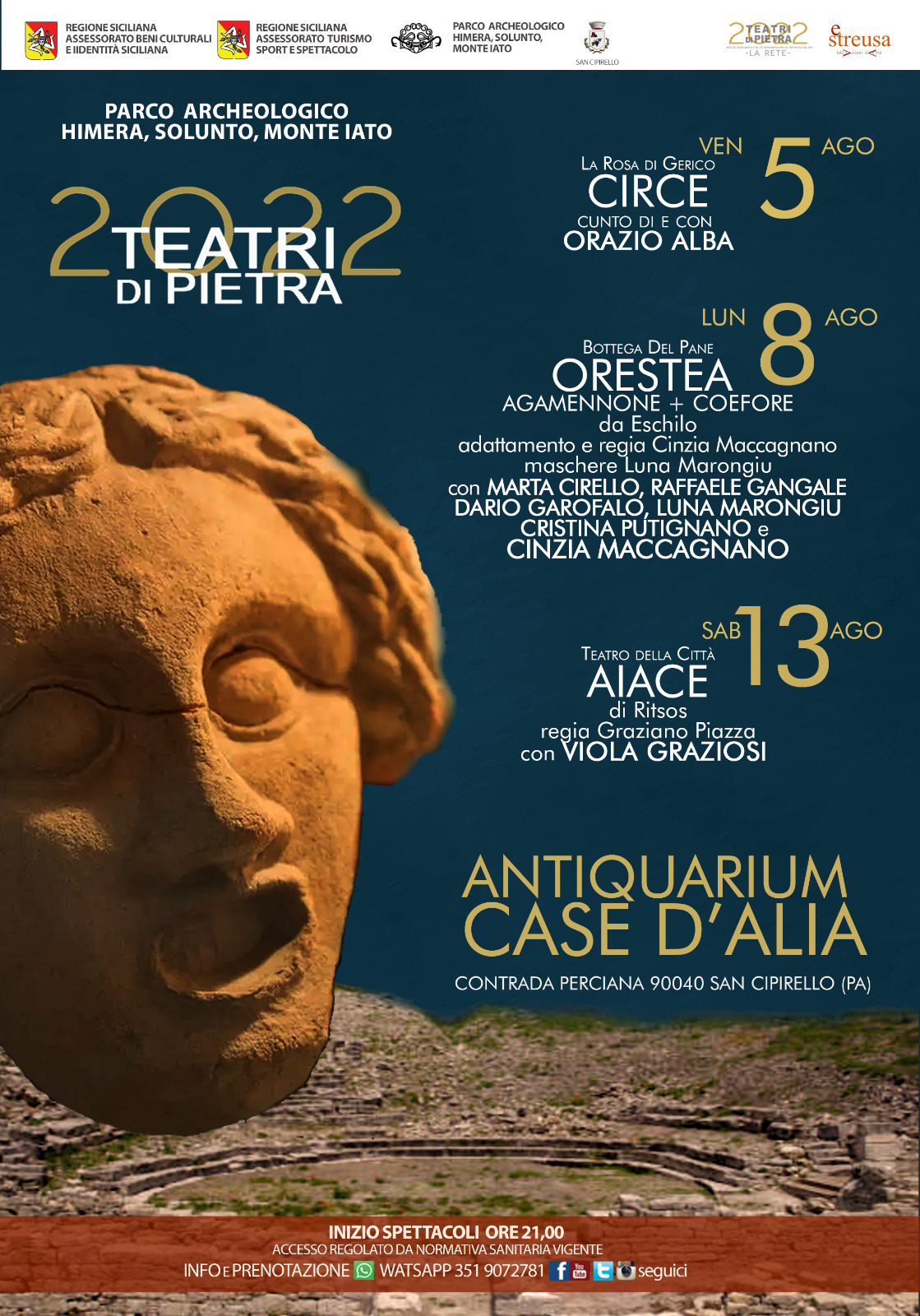 Palermo, I Teatri di Pietra nell’area archeologica di Monte Iato  portano in scena i classici riveduti: questa sera alle 21, Circe