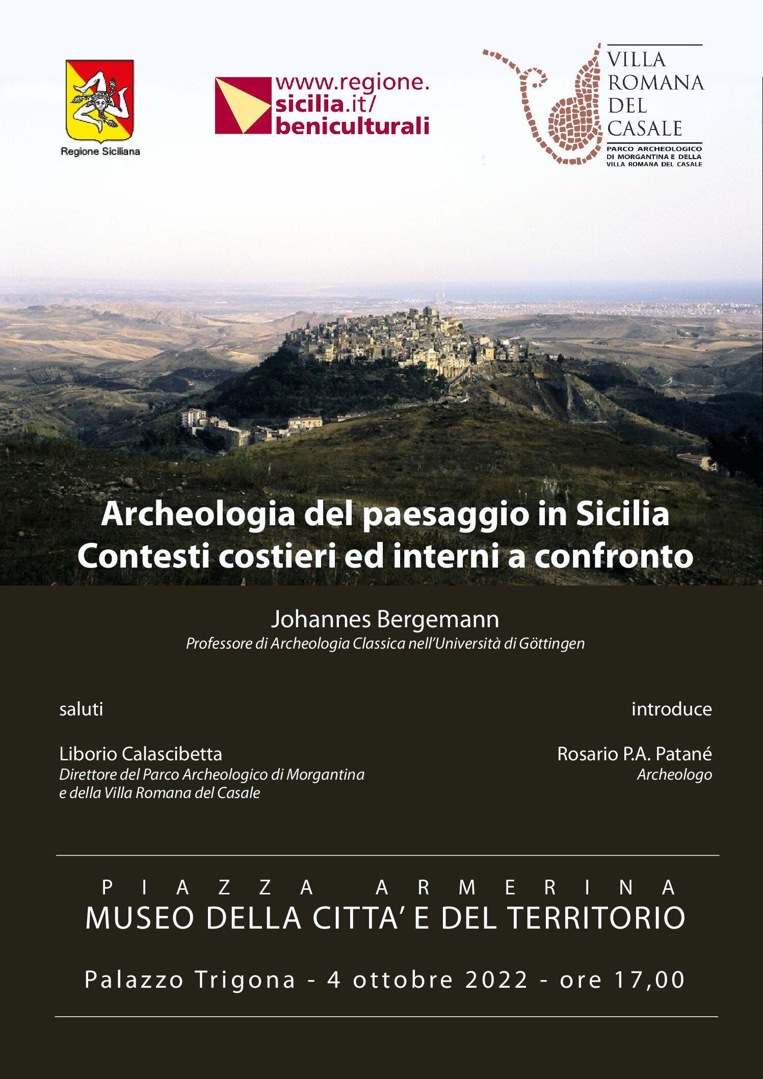 Il 4 ottobre a Piazza Armerina lectio dell’archeologo Johannes Bergemann sull’archeologia del paesaggio e le nuove tecniche di indagine