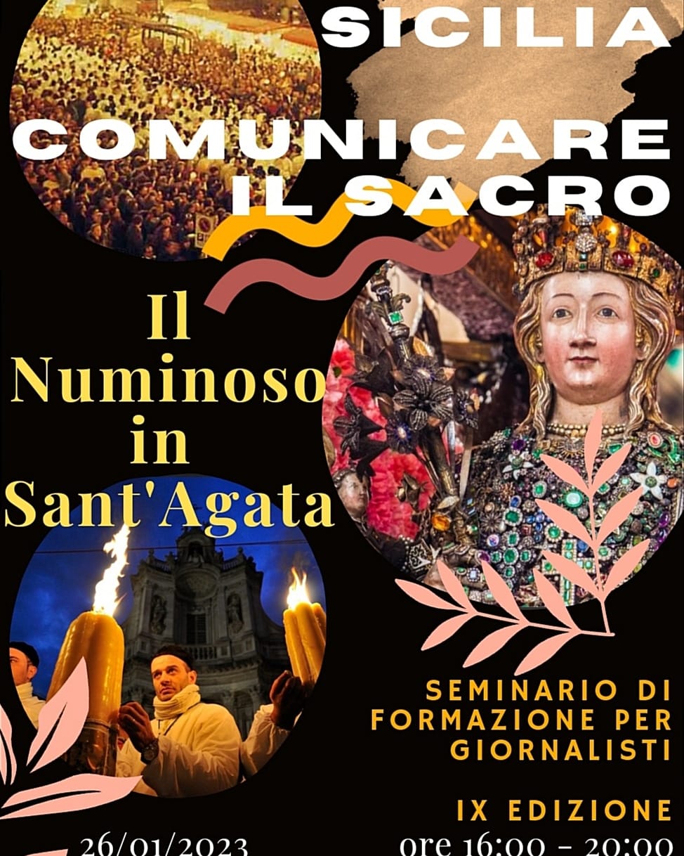 Catania, Il seminario formativo “Comunicare il sacro “, giunto alla IX edizione, ha  come tema: “Il numinoso in Sant’Agata”. Iniziativa promossa dall’Ucsi e Ordine dei Giornalisti
