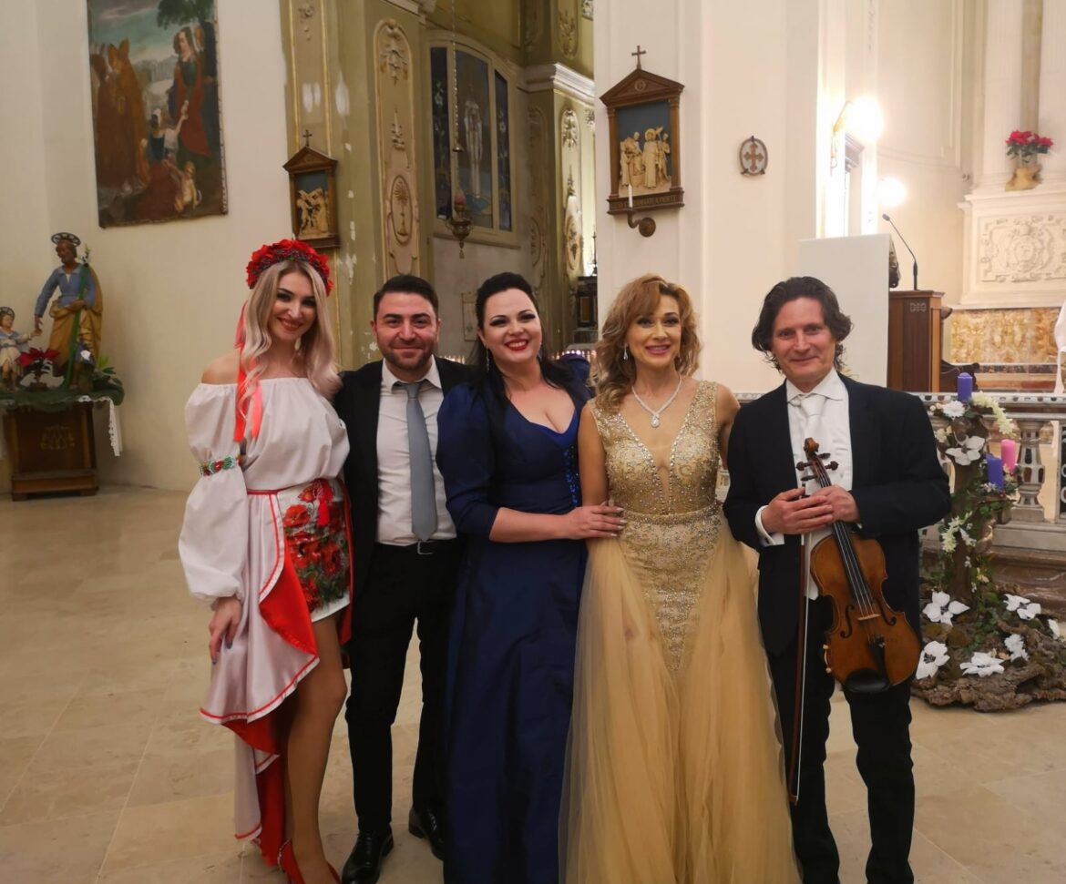 Francofonte,  “Gran concerto Lirico” in chiesa Madre per l’Ucraina.  Se la magia della musica arrivasse fino alla pace