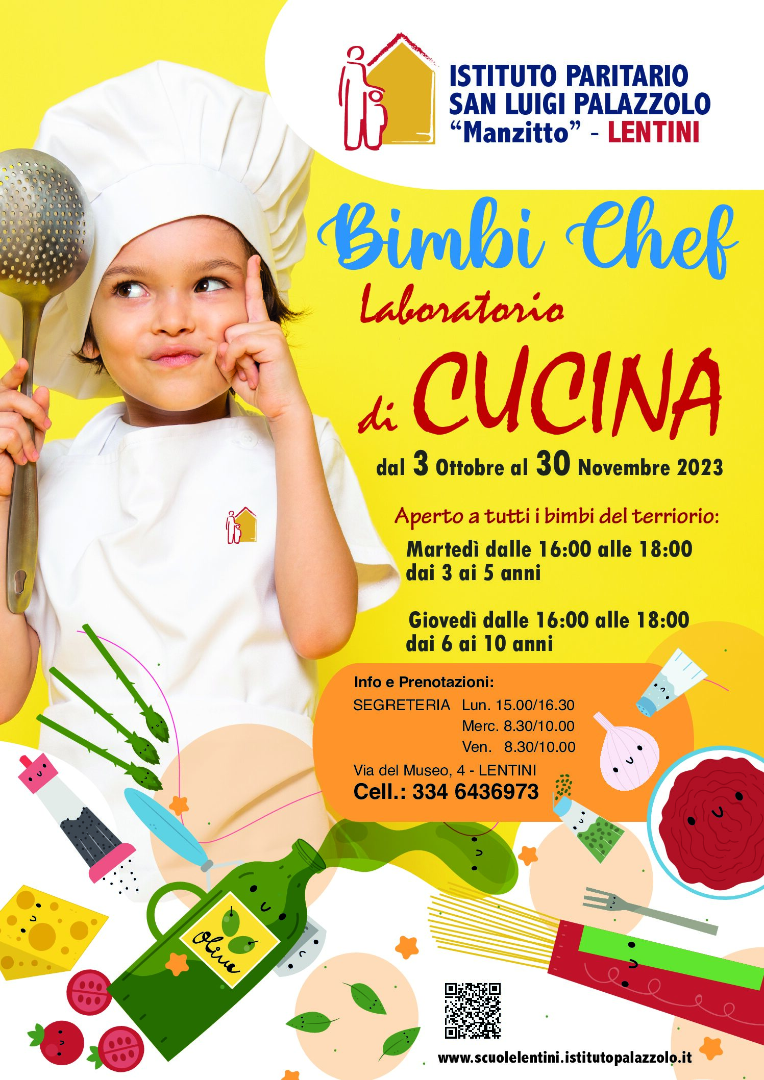 Lentini, ‘Bimbi Chef’, un laboratorio di cucina e di musica  per i più piccoli all’Istituto San Luigi Palazzolo – Manzitto”